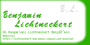 benjamin lichtneckert business card